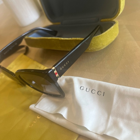 Gucci square sunglasses with gradient GG-0459-S 001 - Picture 4 of 7